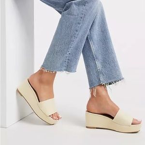 ASOS DESIGN Tazlin demi wedges in cream
